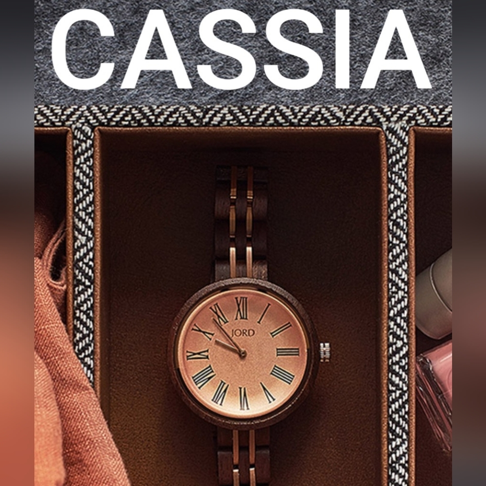 JORD CASSIA WALNUT VINTAGE ROSE WOMENS WATCH
